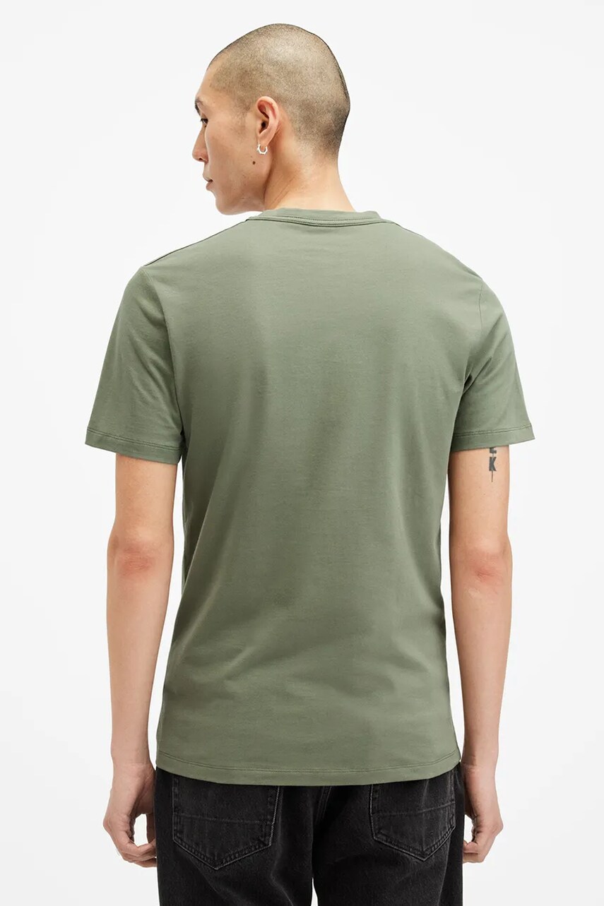 AllSaints pamut póló BRACE zöld, férfi, sima, M030JB termék 2. képe