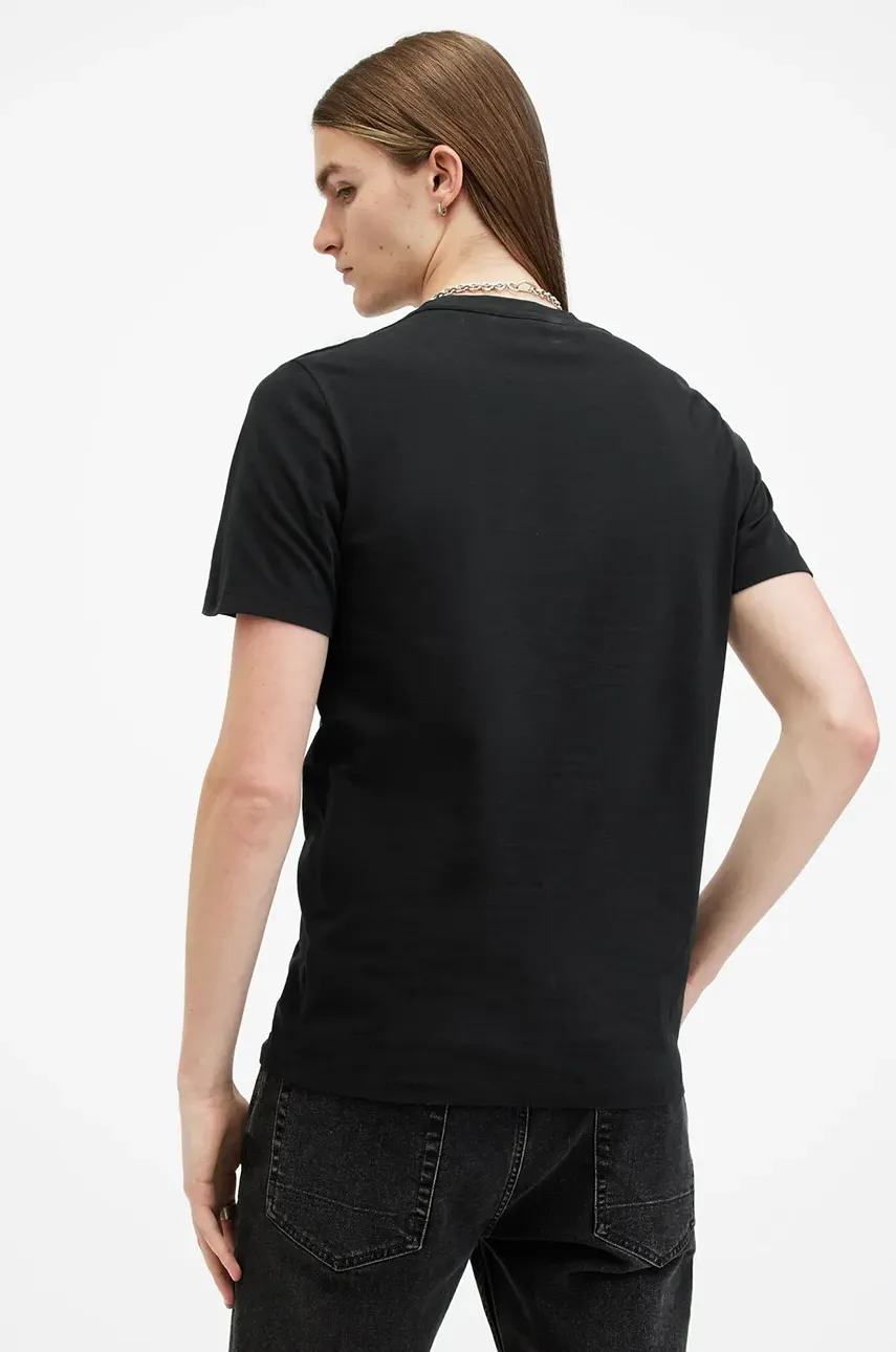 Хлопковая футболка AllSaints BRACE мужской цвет чёрный однотонный M030JB Хлопковая футболка AllSaints BRACE мужской цвет чёрный однотонный M030JB