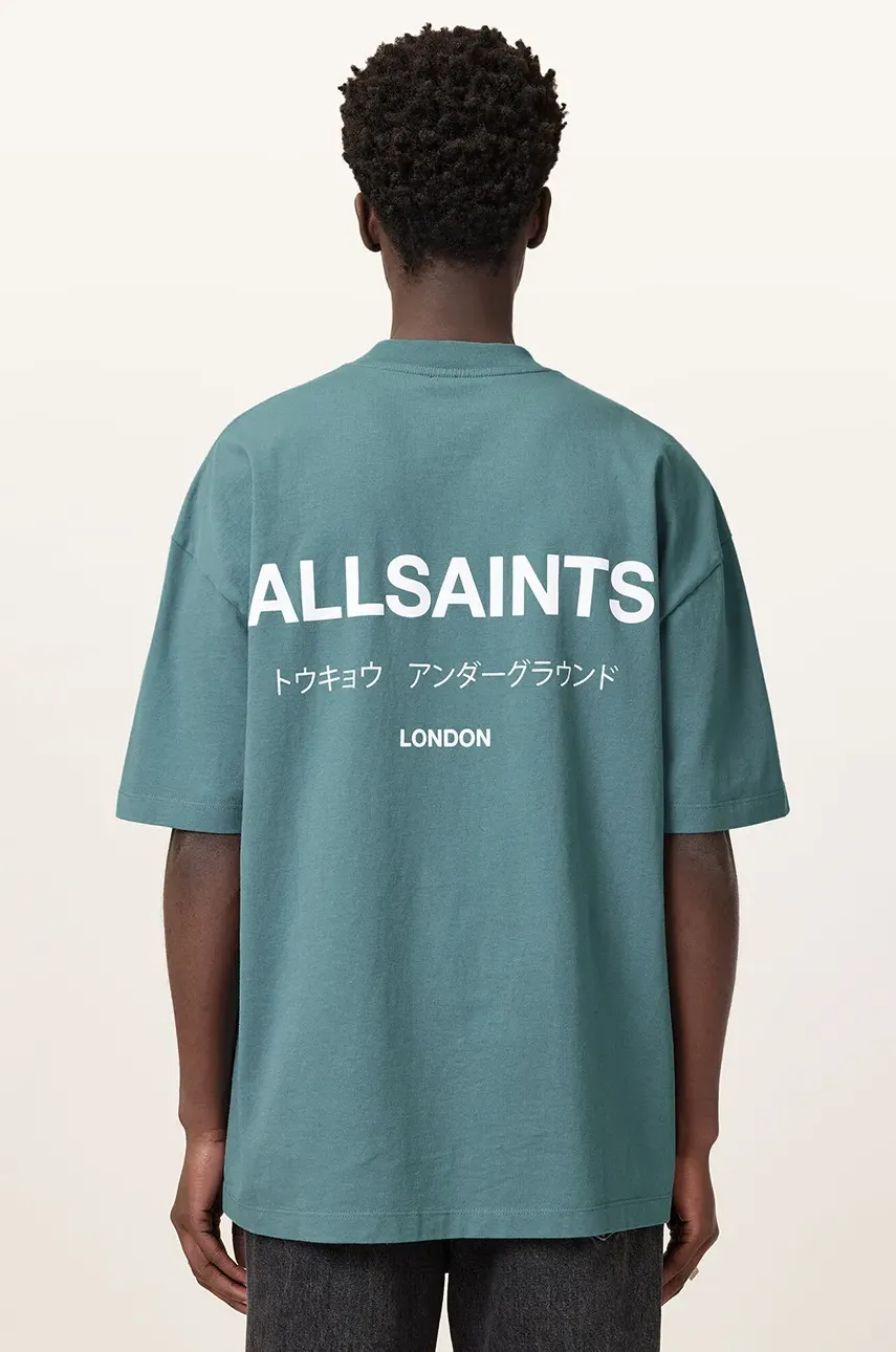 Хлопковая футболка AllSaints UNDERGROUND мужская с принтом M071PB Хлопковая футболка AllSaints UNDERGROUND мужская с принтом M071PB