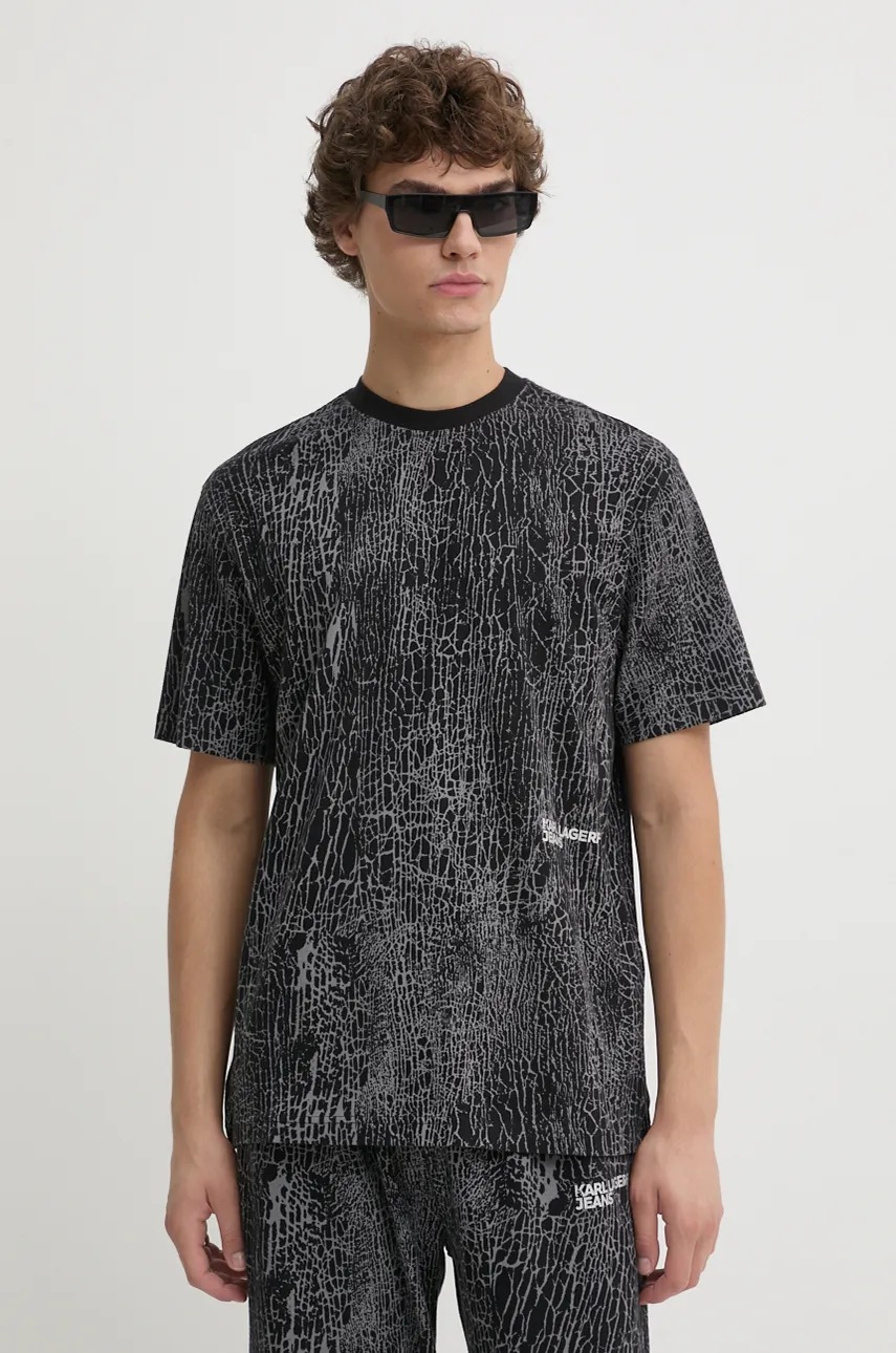 Karl Lagerfeld Jeans tricou din bumbac barbati, culoarea gri, modelator, 246D1703