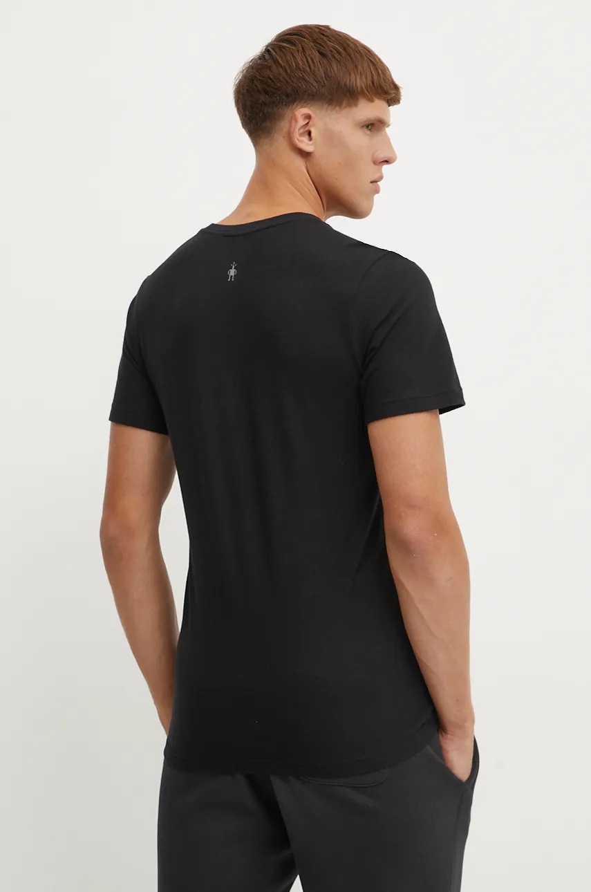 Αθλητικό μπλουζάκι Smartwool Dusk to Dawn χρώμα: μαύρο, SW002654 φωτογραφία