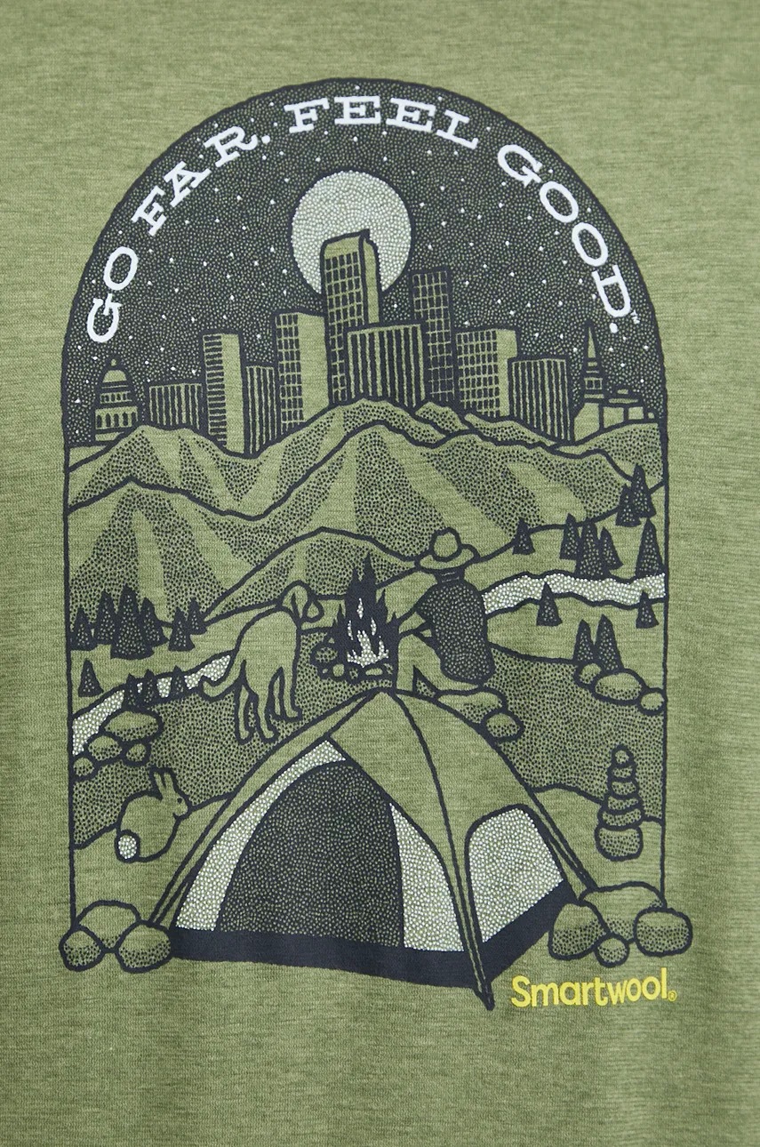 Αθλητικό μπλουζάκι Smartwool Streets to Peaks χρώμα: πράσινο, SW002602 φωτογραφία