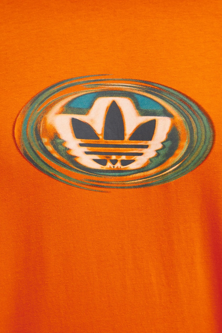 Βαμβακερό μπλουζάκι adidas Originals ανδρικό, χρώμα: πορτοκαλί, JM0480 φωτογραφία