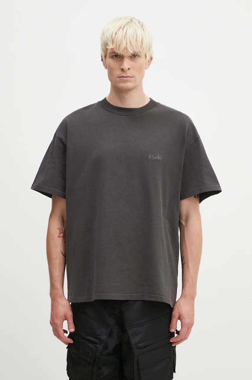 KSUBI tricou din bumbac Hit List Ekcess barbati, culoarea negru, cu imprimeu, MFA24TE017
