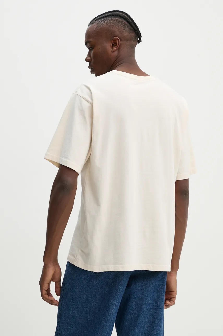 Βαμβακερό μπλουζάκι Won Hundred ανδρικό, χρώμα: μπεζ, 3300-12063 φωτογραφία