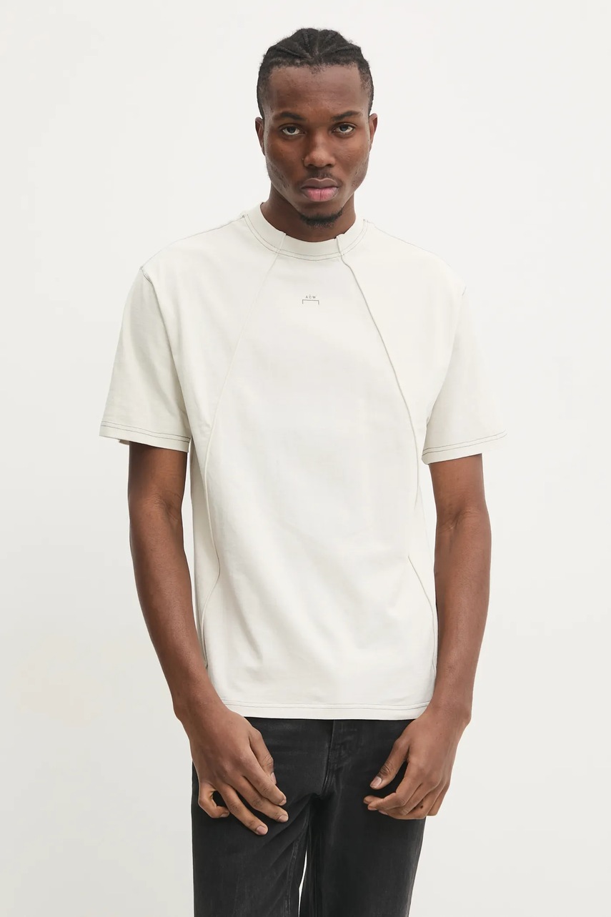 A-COLD-WALL* tricou din bumbac Millbank culoarea bej, neted, ACWMTS194