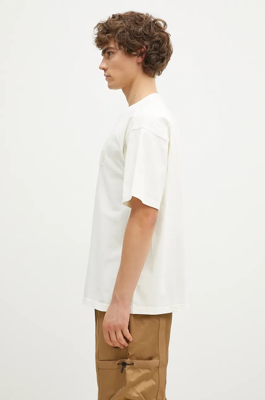 Хлопковая футболка Norse Projects Simon Loose Organic Heavy Jersey N Patch мужская цвет бежевый однотонная N01.0667.0957 Хлопковая футболка Norse Projects Simon Loose Organic Heavy Jersey N Patch мужская цвет бежевый однотонная N01.0667.0957