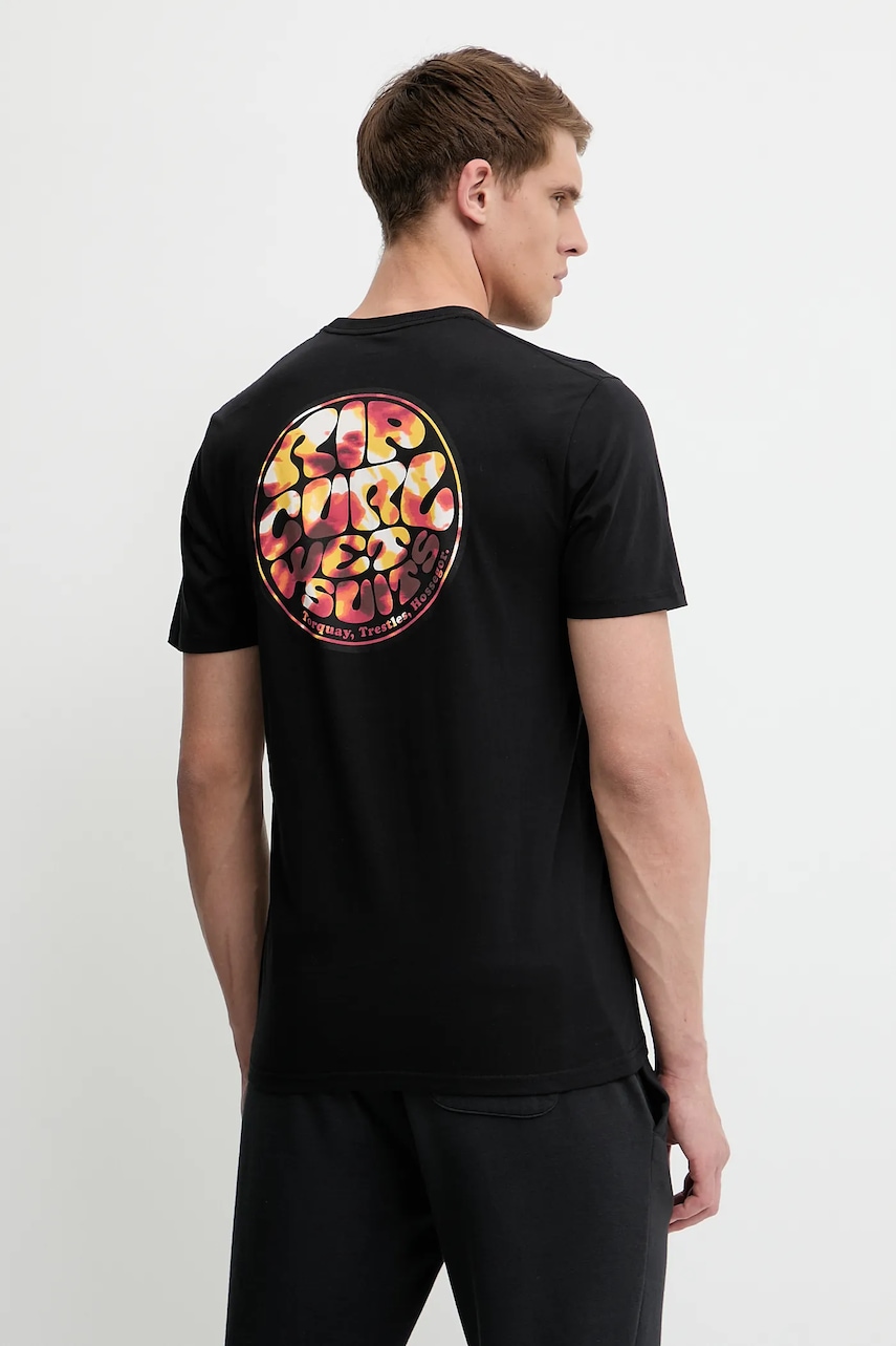 Rip Curl tricou PASSAGE culoarea alb, cu imprimeu, 0JIMTE