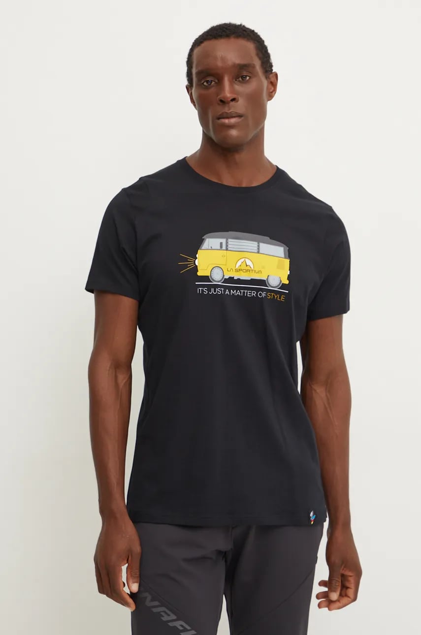 LA Sportiva tricou Van barbati, culoarea negru, cu imprimeu, H47999999