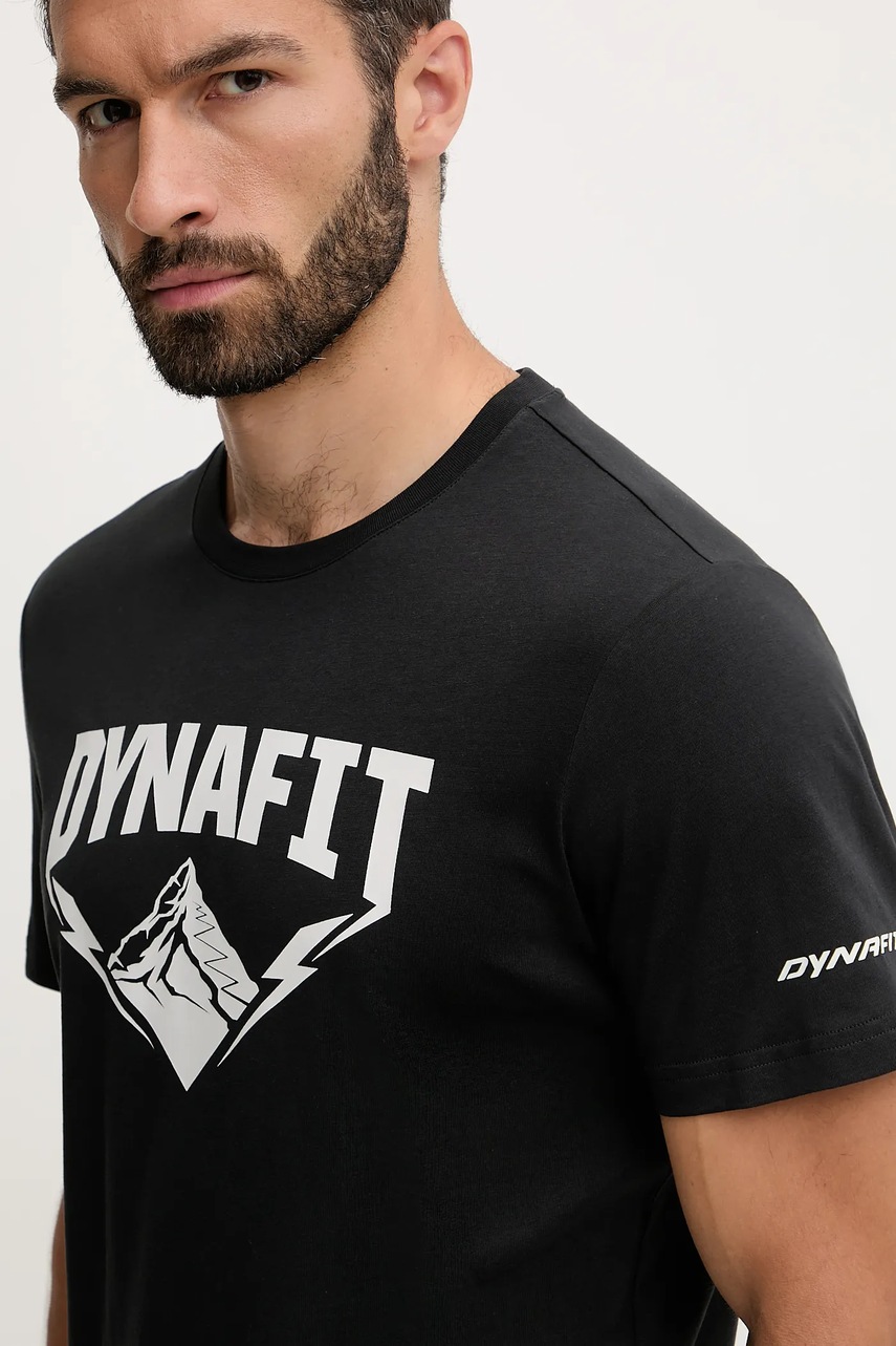Dynafit tricou Graphic barbati, culoarea negru, cu imprimeu, 08.0000070998