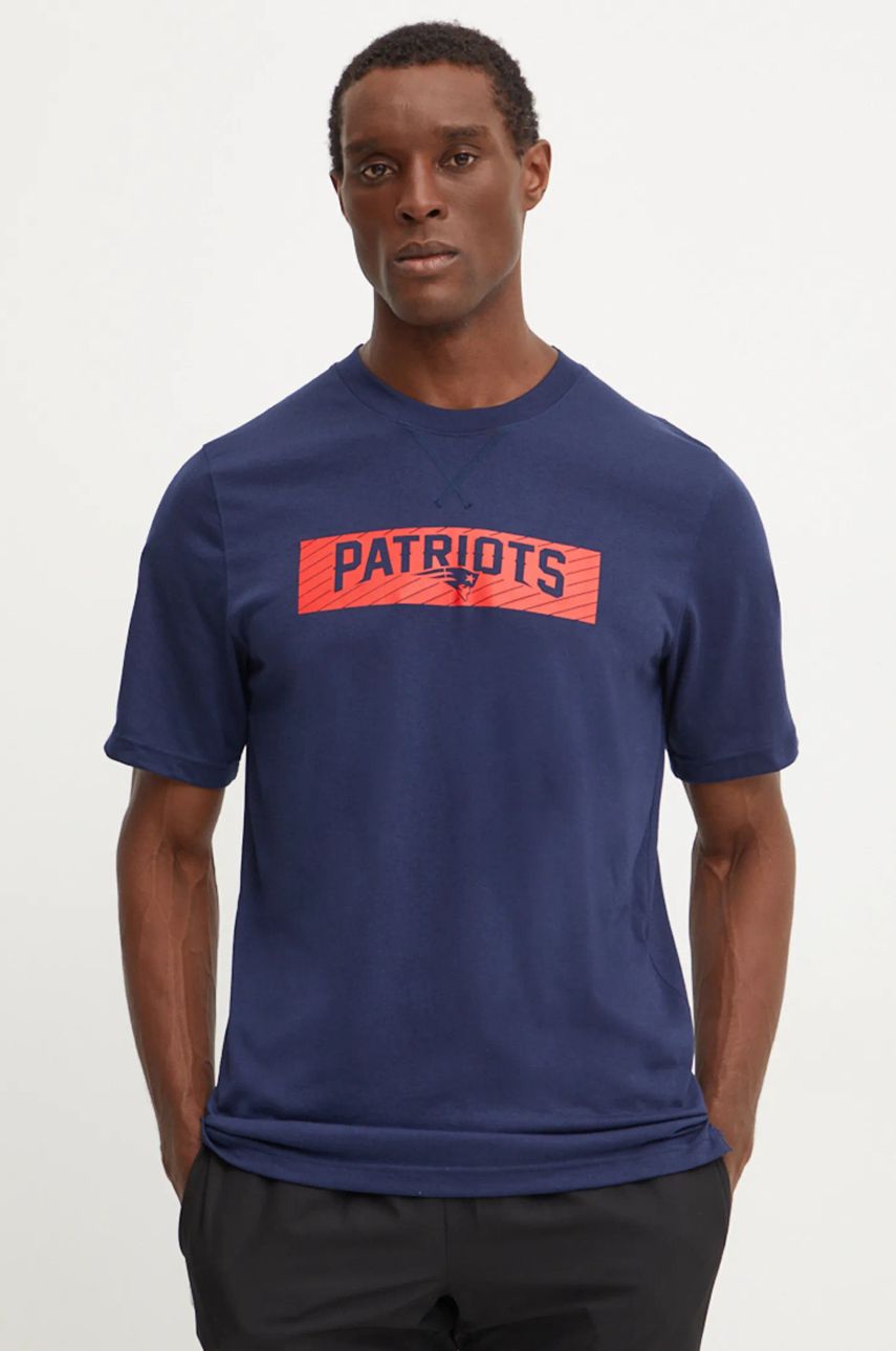 Nike tricou de antrenament New England Patriots culoarea albastru marin, cu imprimeu, 02FF-41S-8K-B73