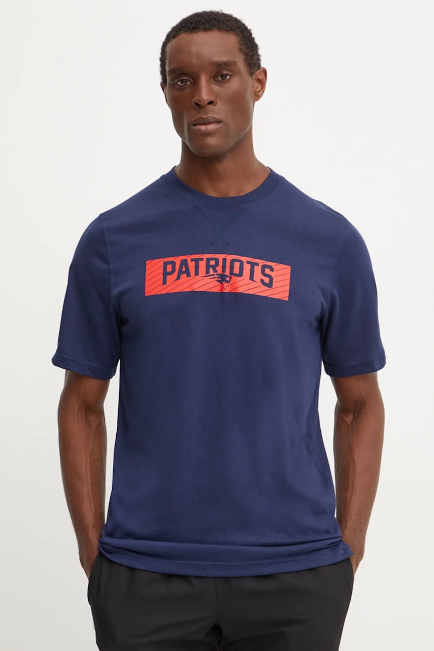 Nike tricou de antrenament New England Patriots culoarea albastru marin, cu imprimeu, 02FF-41S-8K-B73