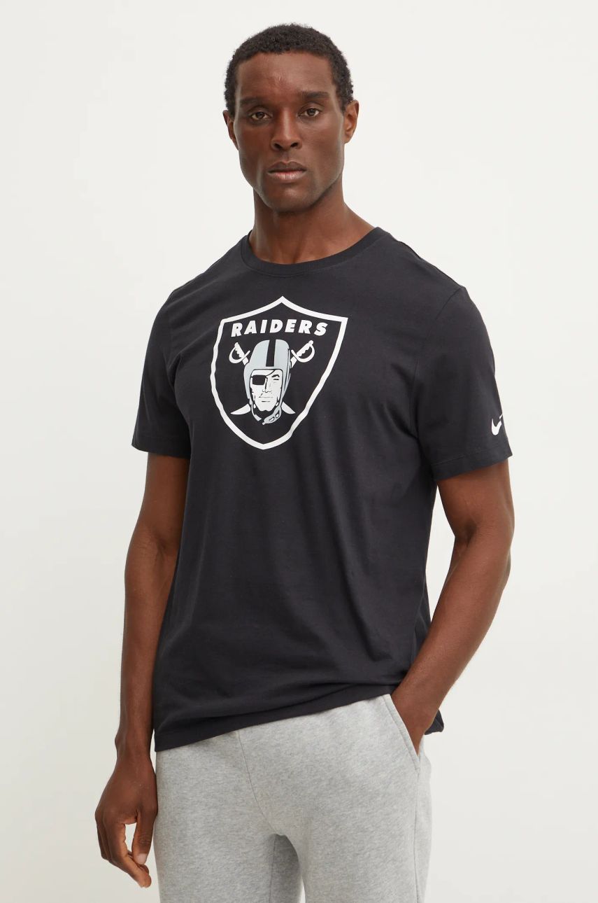 Nike tricou din bumbac Las Vegas Raiders barbati, culoarea negru, cu imprimeu, N199-00A-8D-CLH