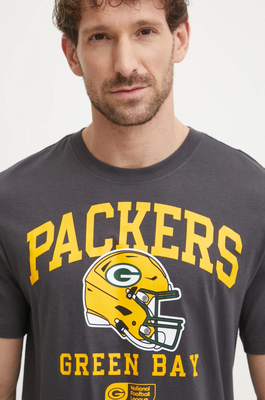 Nike Βαμβακερό μπλουζάκι Nike Green Bay Packers ανδρικό, χρώμα: γκρι, N199-06F-7T-5F1