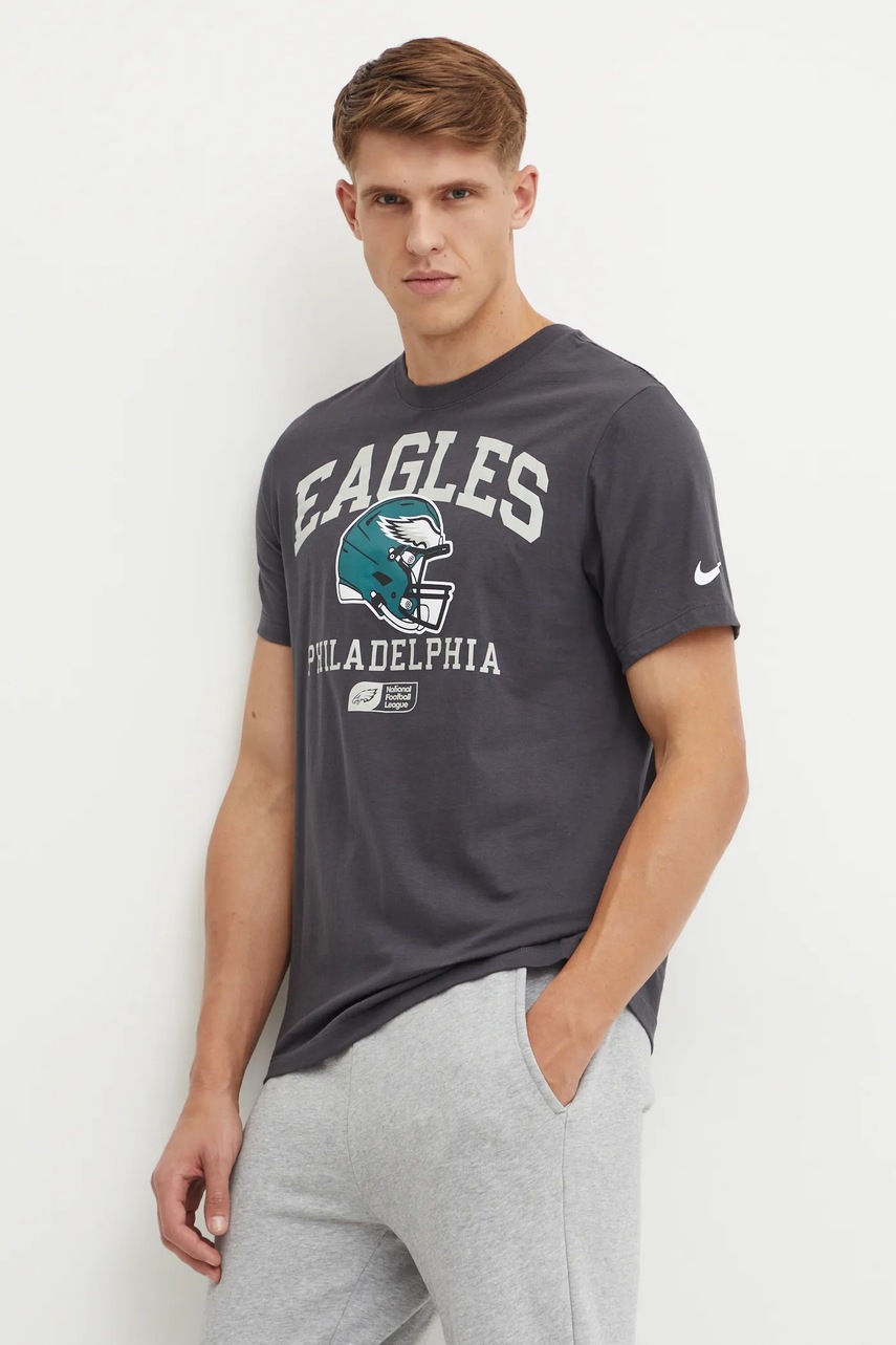 

Памучна тениска Nike Philadelphia Eagles в сиво с принт N199-06F-86-5F1, Сив