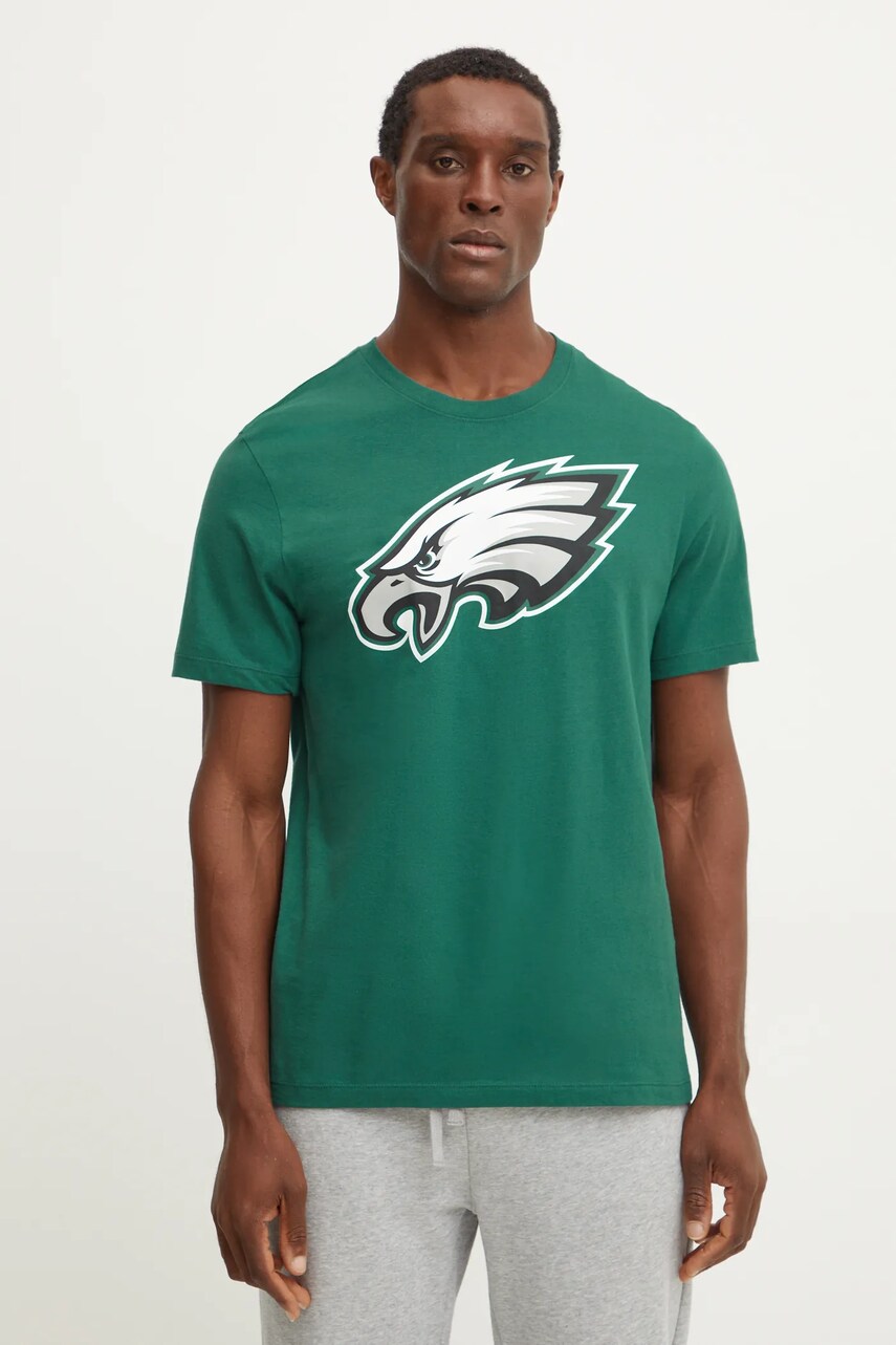 Nike tricou din bumbac Philadelphia Eagles barbati, culoarea verde, cu imprimeu, N199-3JD-86-CLH