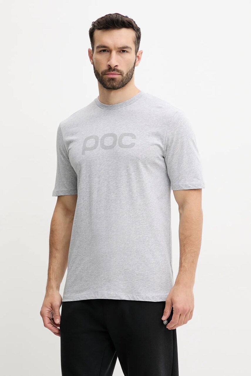 POC tricou din bumbac barbati, culoarea gri, cu imprimeu, 61650