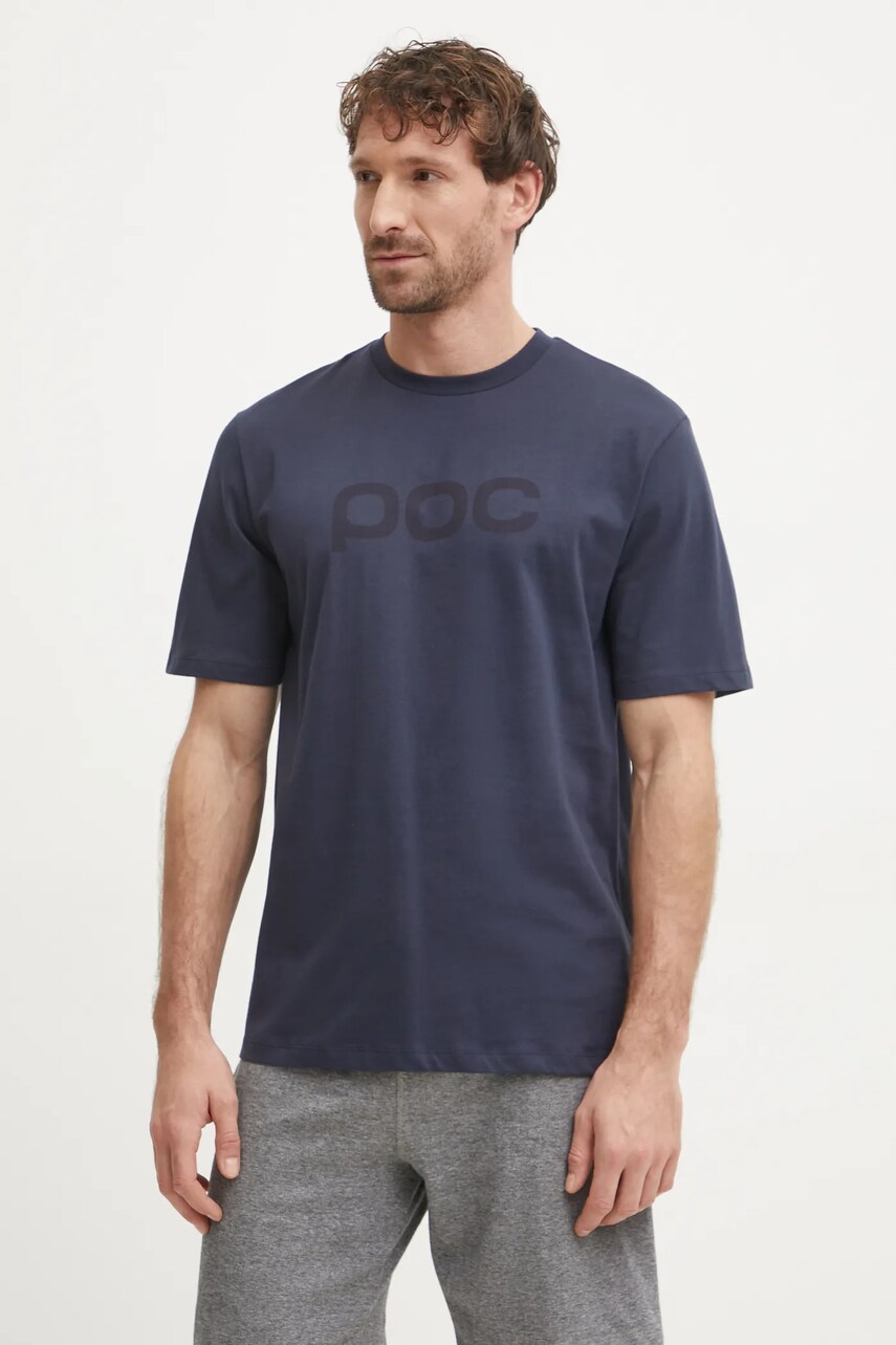 POC tricou din bumbac barbati, culoarea albastru marin, cu imprimeu, 61650