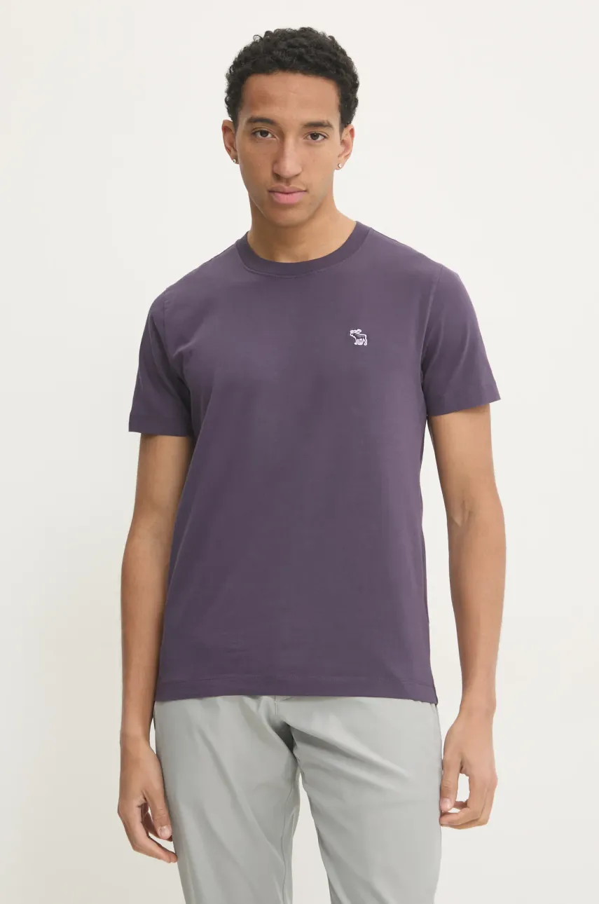 Abercrombie & Fitch tricou din bumbac barbati, culoarea violet, neted, KI124-4573