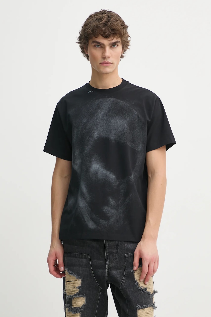Heliot Emil tricou bărbați, culoarea negru, cu imprimeu, AW24.M.09.128.BLK01 Heliot Emil tricou bărbați, culoarea negru, cu imprimeu, AW24.M.09.128.BLK01