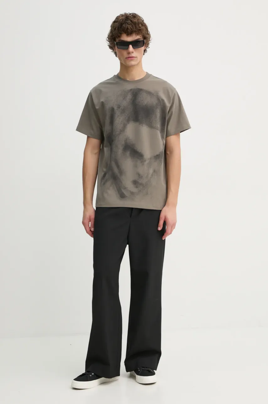 Футболка Heliot Emil мужская цвет серый с принтом AW24.M.09.128.DG23 Футболка Heliot Emil мужская цвет серый с принтом AW24.M.09.128.DG23