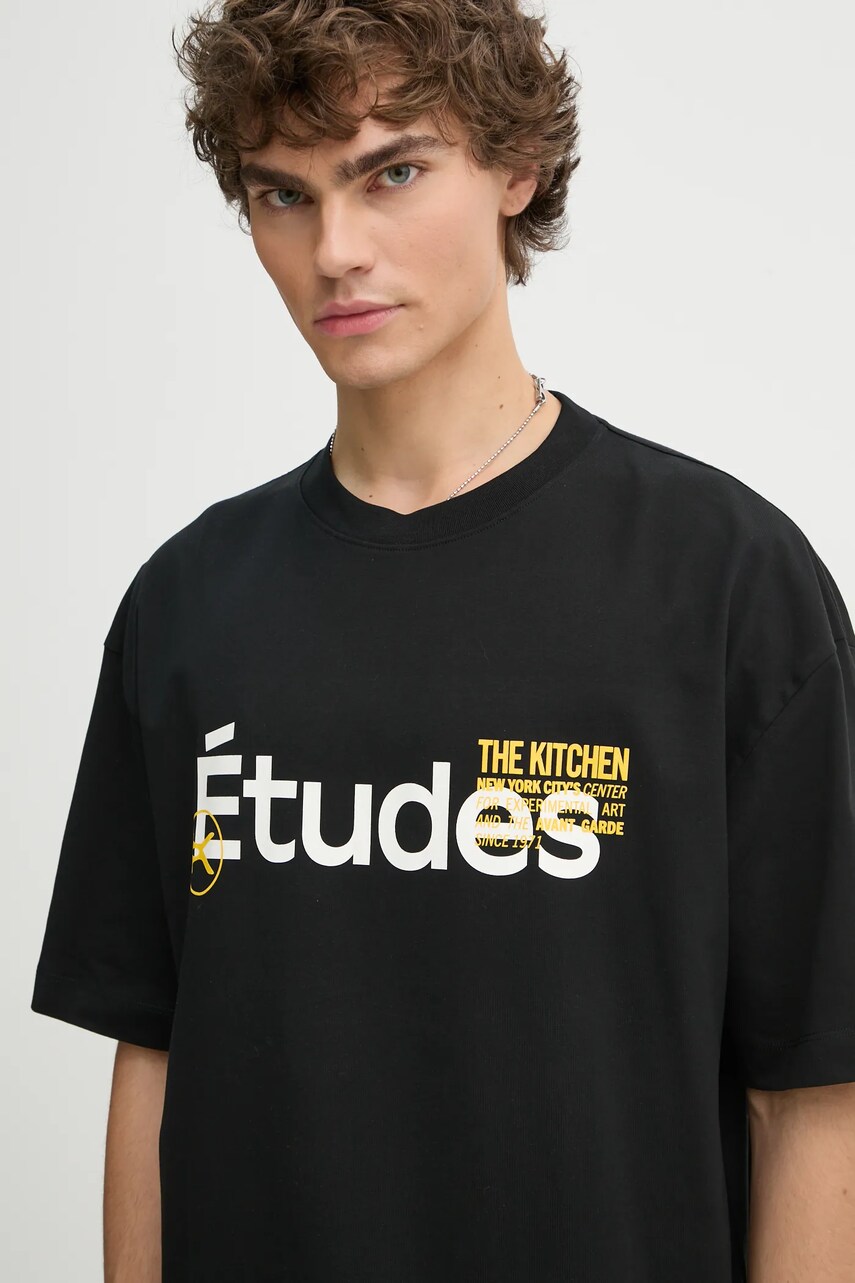 Études Studio tricou barbati, culoarea negru, cu imprimeu, H24MCTSH139
