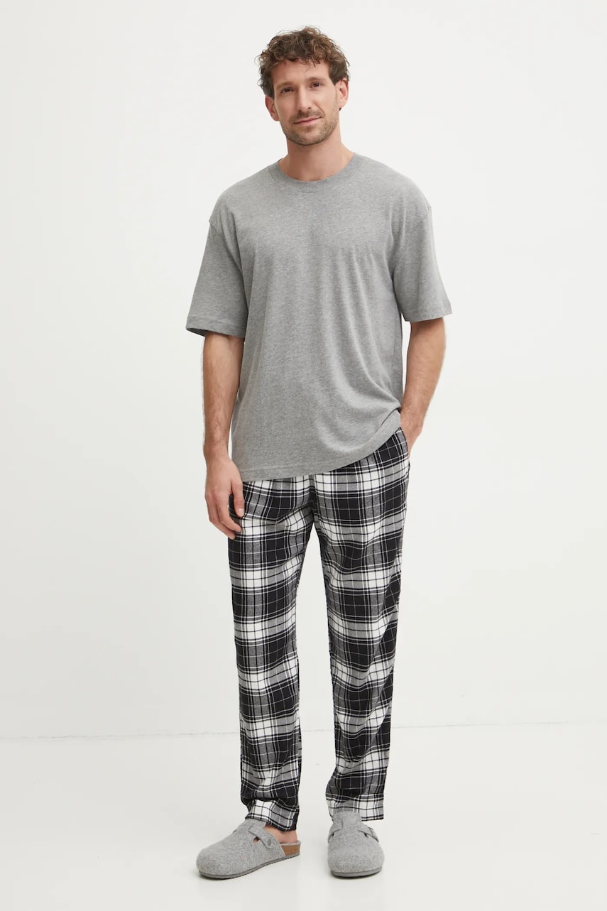 Hollister Co. pijama barbati, culoarea gri, modelator, KI313-4013 Hollister Co. pijama barbati, culoarea gri, modelator, KI313-4013