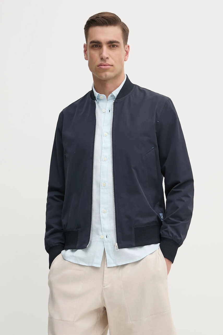 PS Paul Smith geacă bomber culoarea albastru marin, de tranzitie, M2R.148Z.P22261 PS Paul Smith geacă bomber culoarea albastru marin, de tranzitie, M2R.148Z.P22261