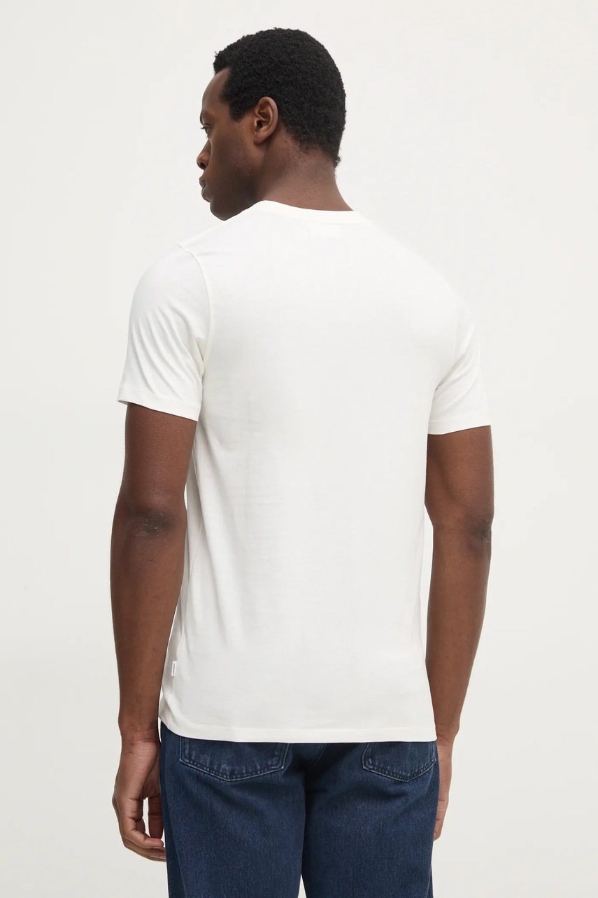 Βαμβακερό μπλουζάκι Lindbergh ανδρικά, χρώμα: μπεζ, 30-400311 φωτογραφία