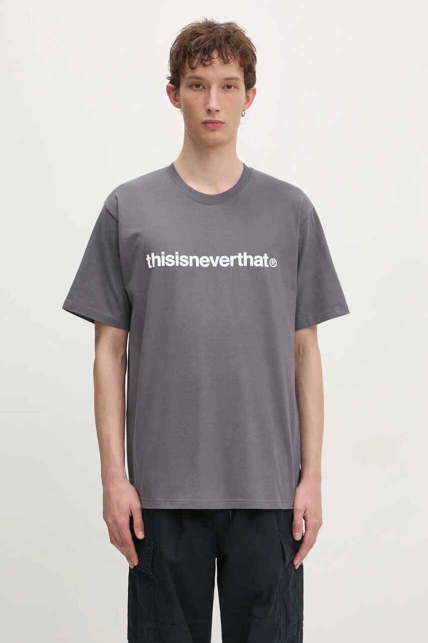 thisisneverthat tricou T-Logo Tee barbati, culoarea gri, cu imprimeu, TN243TTSST01