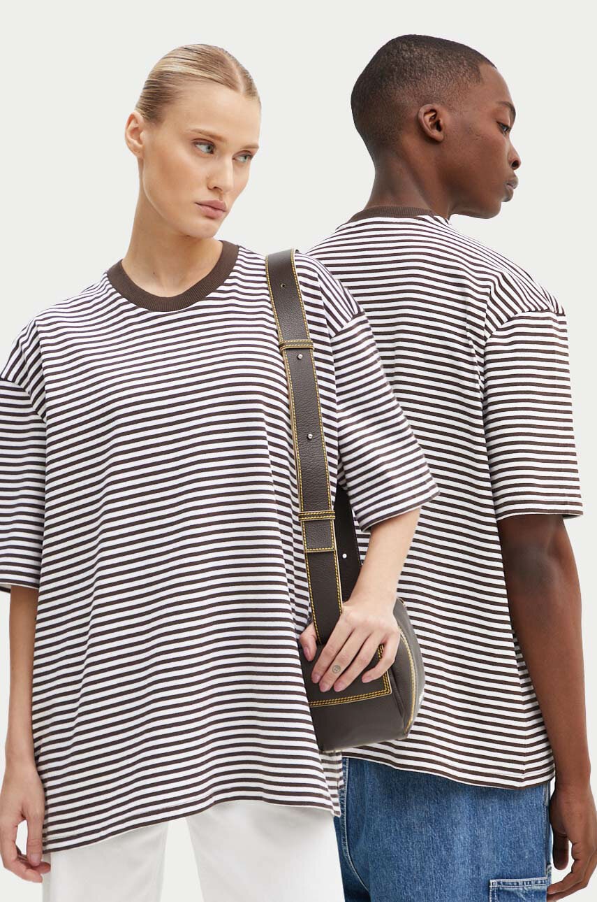 Sunnei tricou din bumbac culoarea maro, modelator, RTWXJER001