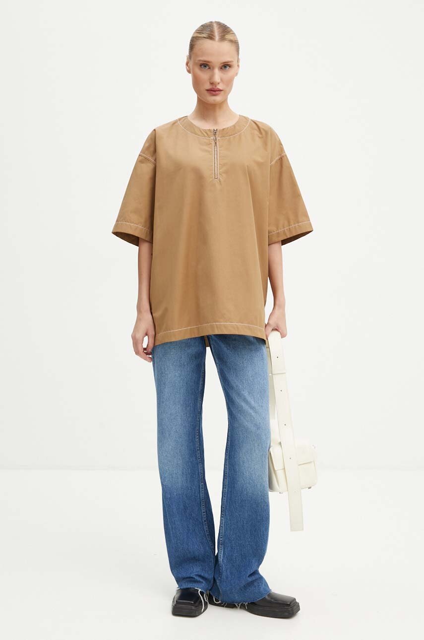 Μπλουζάκι Sunnei χρώμα: μπεζ, RTWXTOP003 φωτογραφία