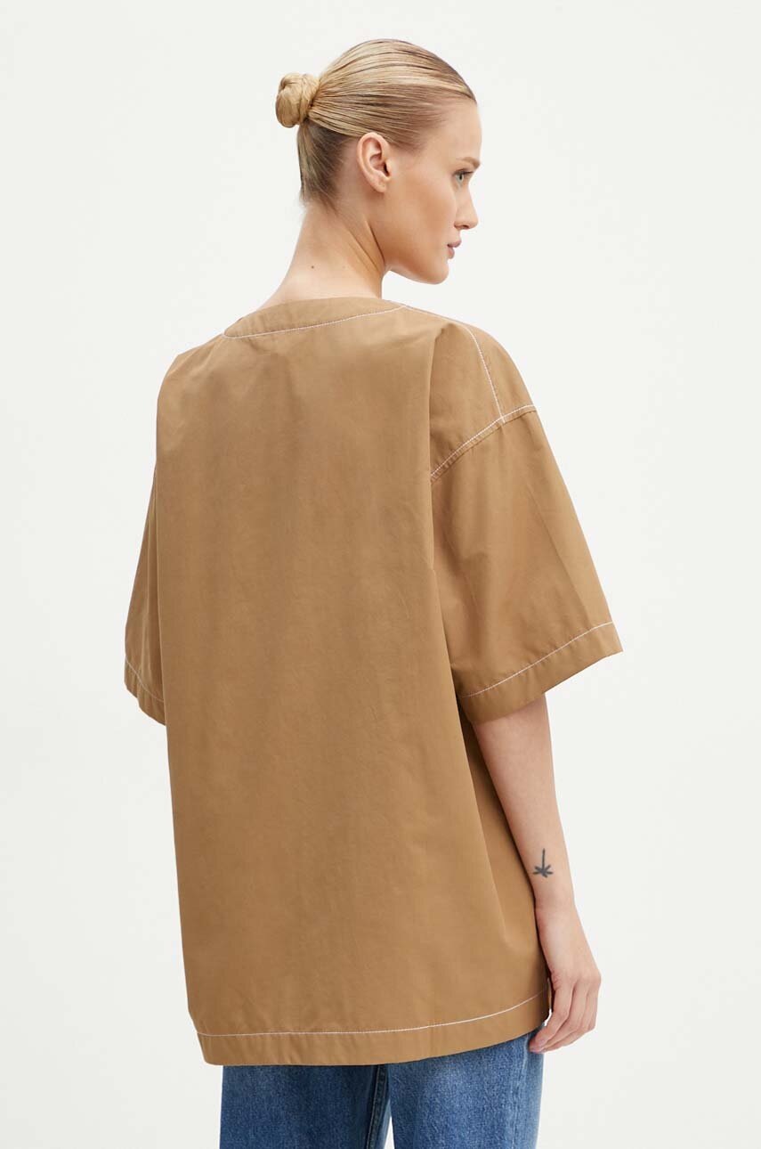 Μπλουζάκι Sunnei χρώμα: μπεζ, RTWXTOP003 φωτογραφία