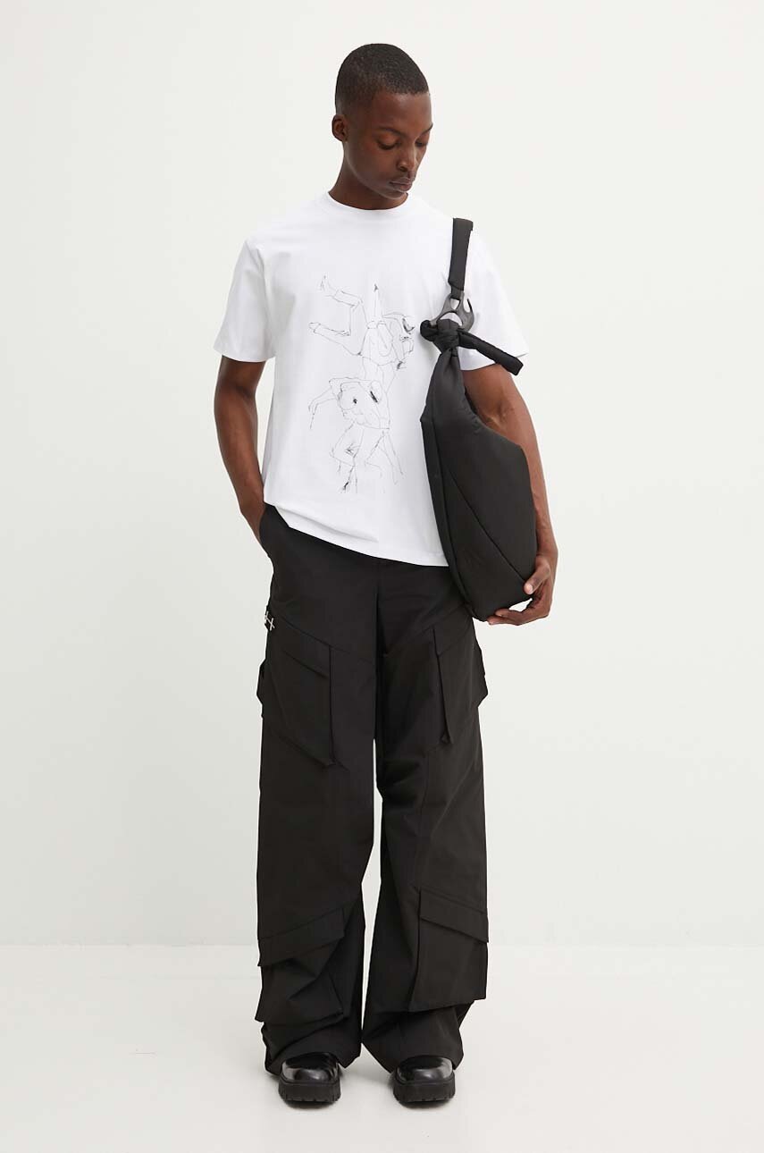 Μπλουζάκι Heliot Emil χρώμα: άσπρο, M.09.125.BLK01 φωτογραφία