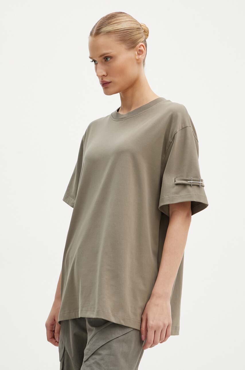 Heliot Emil t-shirt zöld, sima, M.09.119.BLK01 termék 2. képe