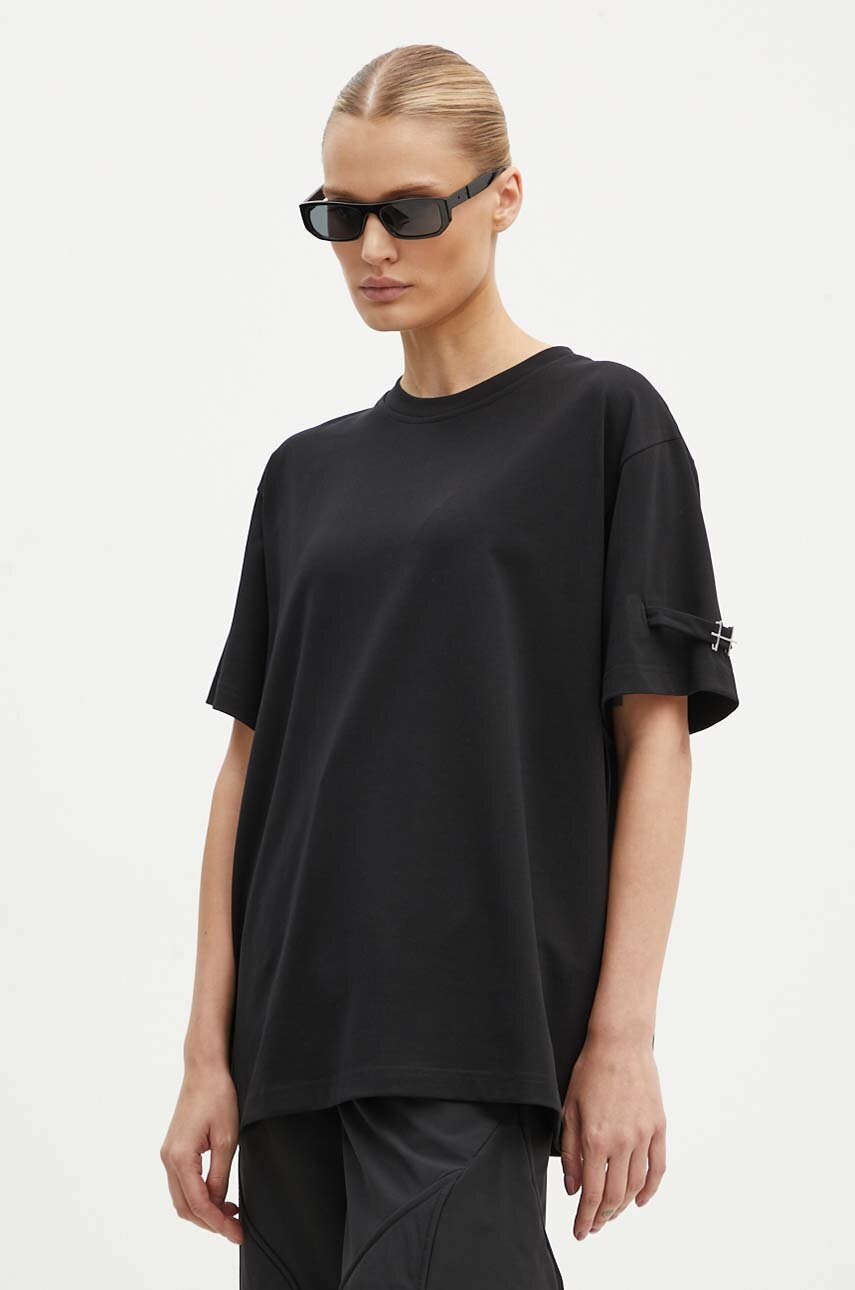 Heliot Emil t-shirt fekete, sima, M.09.119.BLK01 termék 2. képe