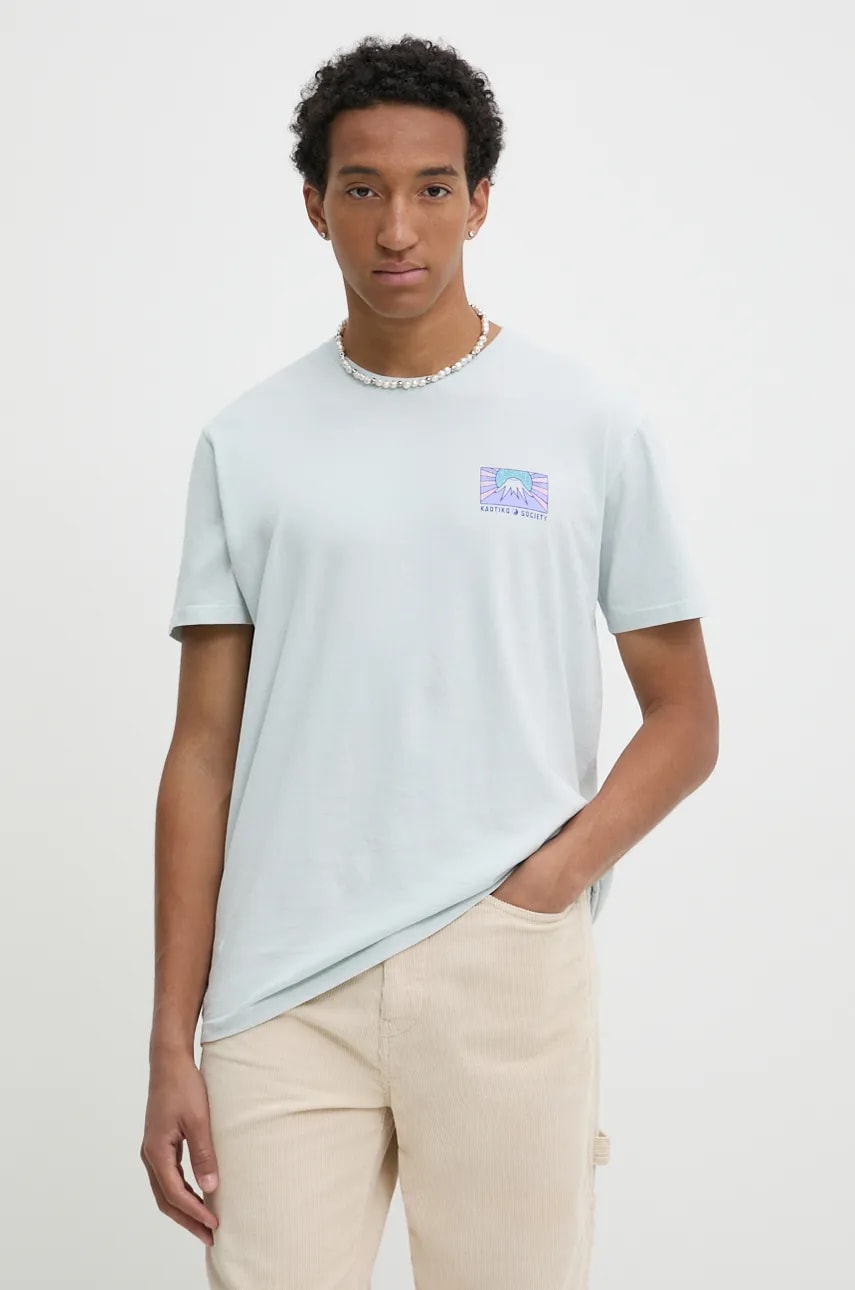 Kaotiko tricou din bumbac cu imprimeu, AP067-01-G002