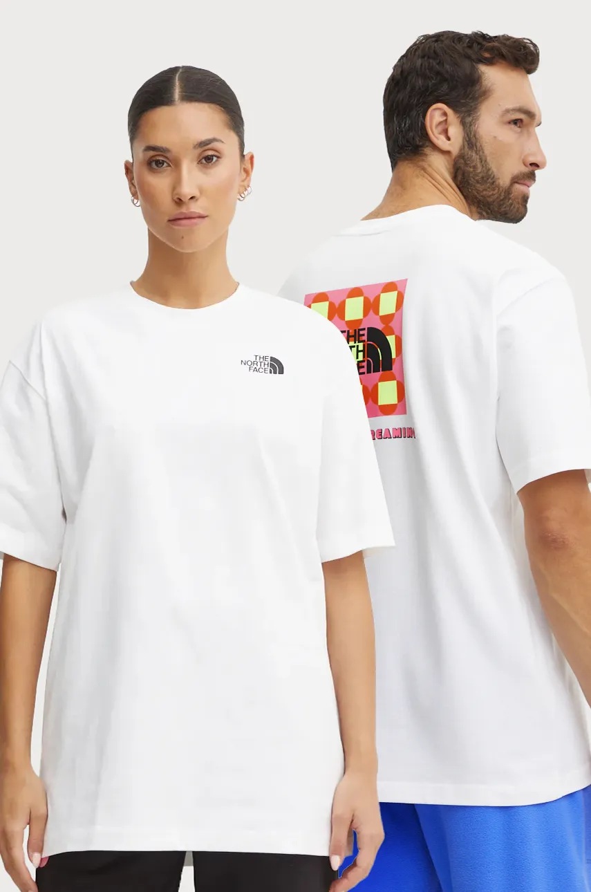 

Памучна тениска The North Face TNF x Yinka Ilori в бяло с принт NF0A89C9FN41, Бял
