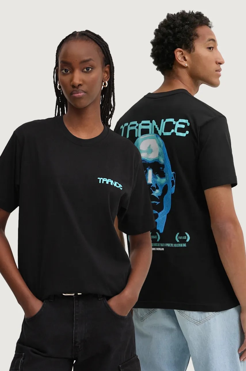 Vertere Berlin tricou din bumbac culoarea negru, cu imprimeu, VER T247 Vertere Berlin tricou din bumbac culoarea negru, cu imprimeu, VER T247