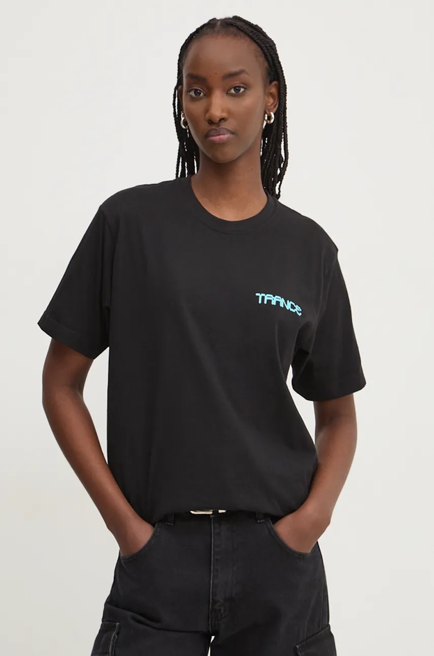 Βαμβακερό μπλουζάκι Vertere Berlin χρώμα: μαύρο, VER T247 φωτογραφία