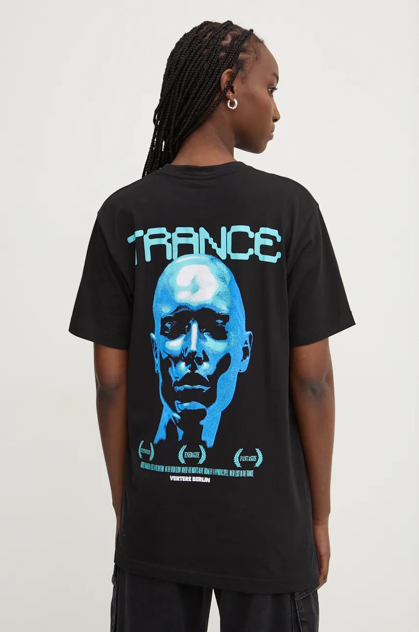 Βαμβακερό μπλουζάκι Vertere Berlin χρώμα: μαύρο, VER T247 φωτογραφία