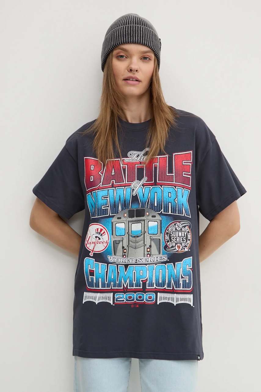 Βαμβακερό μπλουζάκι 47 brand MLB New York Yankees χρώμα: ναυτικό μπλε, BU017TMYIHQ632878VN φωτογραφία