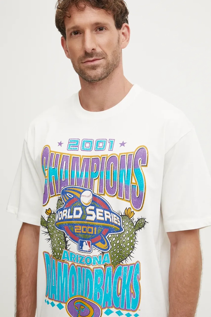 Βαμβακερό μπλουζάκι 47 brand MLB Arizona Diamondbacks χρώμα: μπεζ, BU029TMYIHQ632880SS φωτογραφία