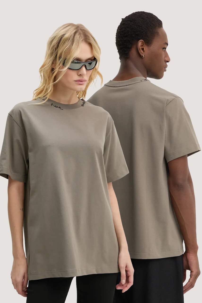 Heliot Emil tricou culoarea verde, uni, AW24.M.09.127.DG23 Heliot Emil tricou culoarea verde, uni, AW24.M.09.127.DG23