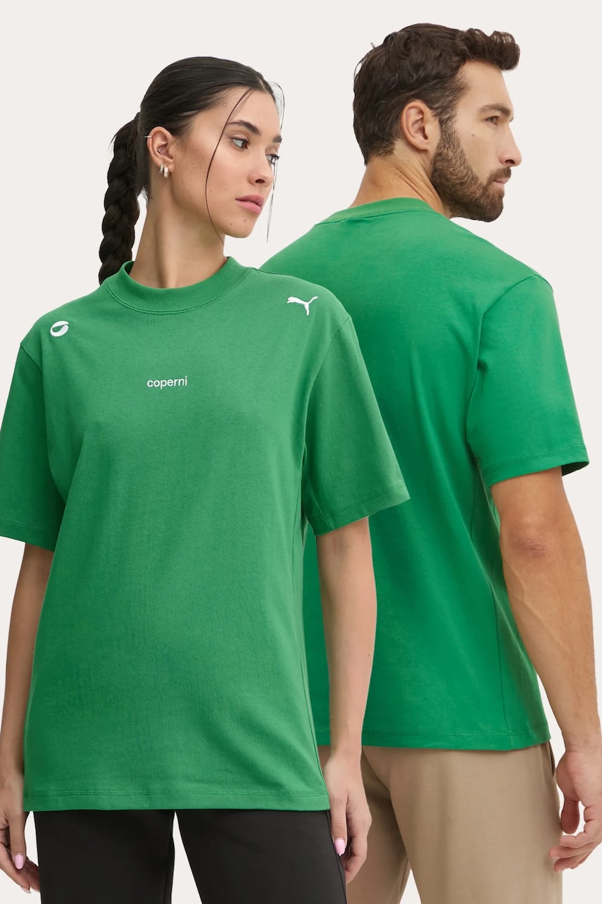 Coperni tricou din bumbac x Puma culoarea verde, neted, 628305