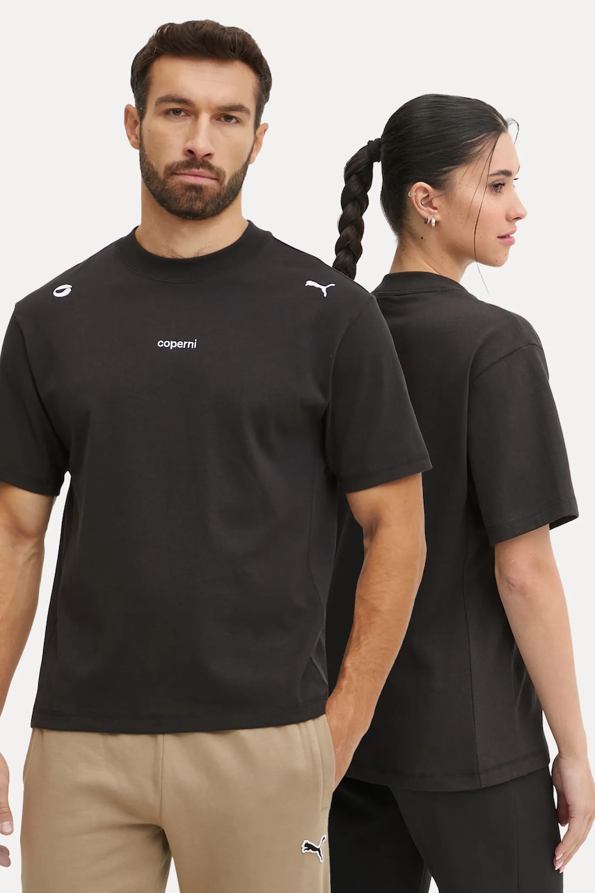 Coperni tricou din bumbac x Puma culoarea negru, neted, 628305 Coperni tricou din bumbac x Puma culoarea negru, neted, 628305