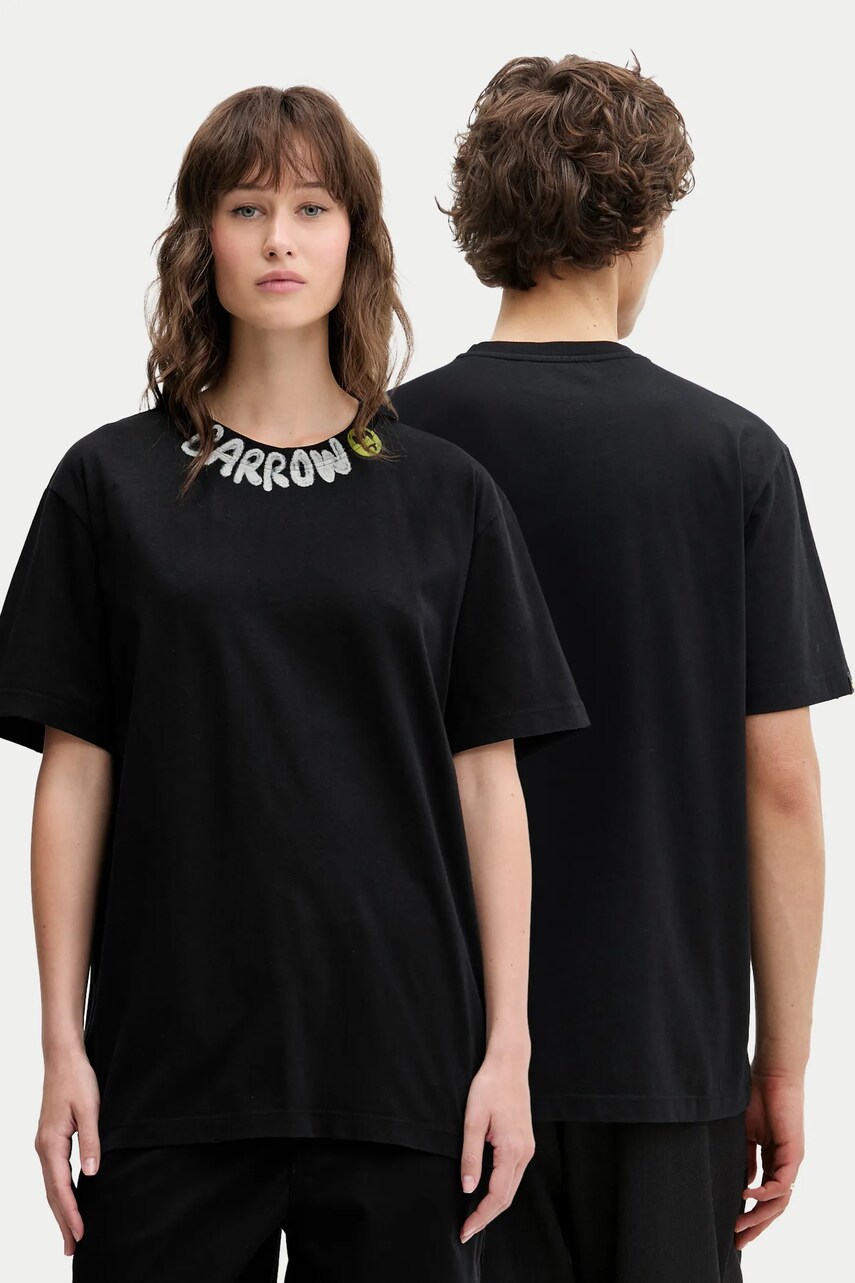 Barrow tricou din bumbac culoarea negru, cu imprimeu, F4BWUATH066