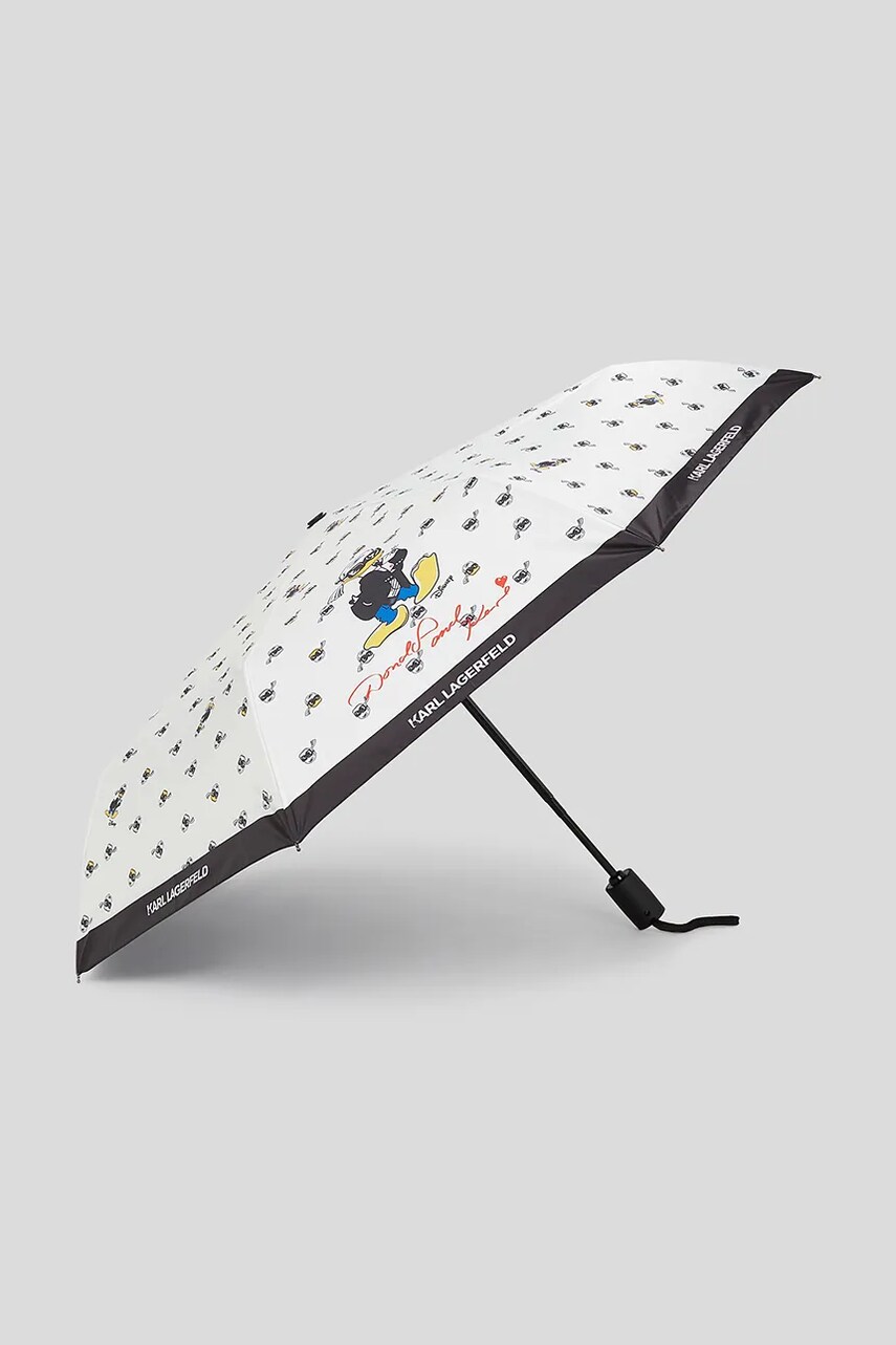 Karl Lagerfeld umbrela KL X DISNEY culoarea alb, A3W50096