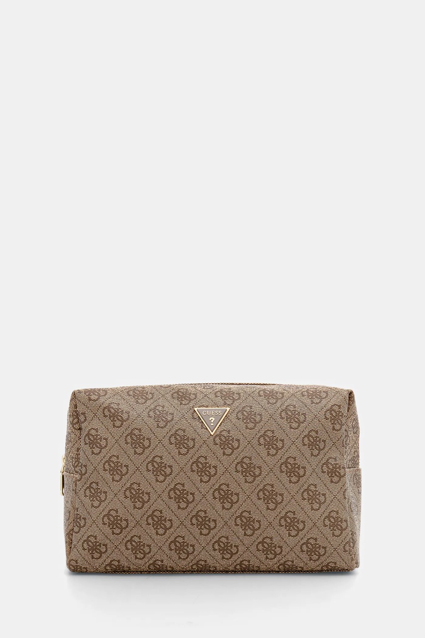 Levně Kosmetická taška Guess ZAMIRA béžová barva, PW7533 P5315