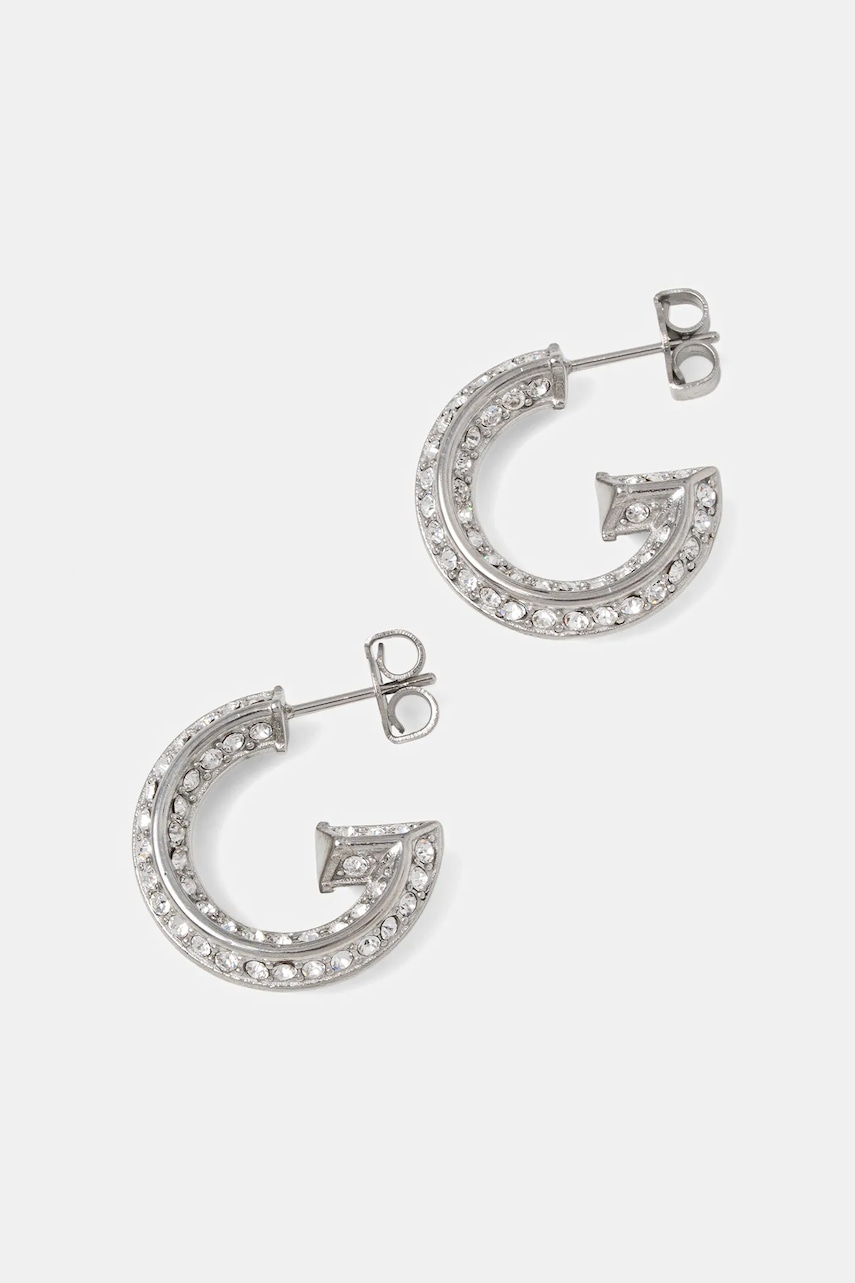 

Обици Guess G CRYSTAL JUBE05 444JW, Сребърен